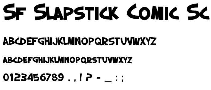 SF Slapstick Comic SC Bold font